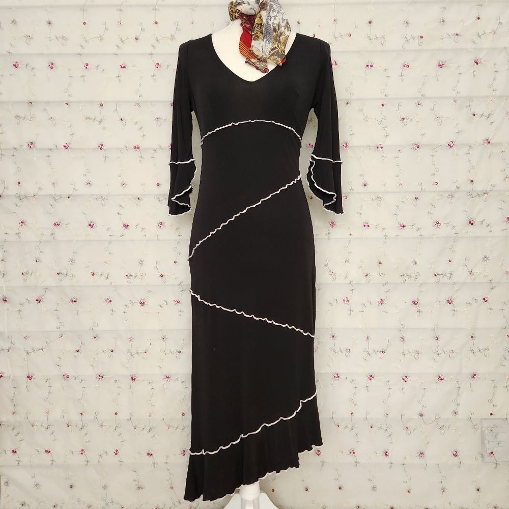 Vintage 90s Asymmetrical Midi Dress